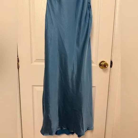 Here Comes the Sun Blue One Shoulder Midi Maxi Dress - Picture 9 of 12